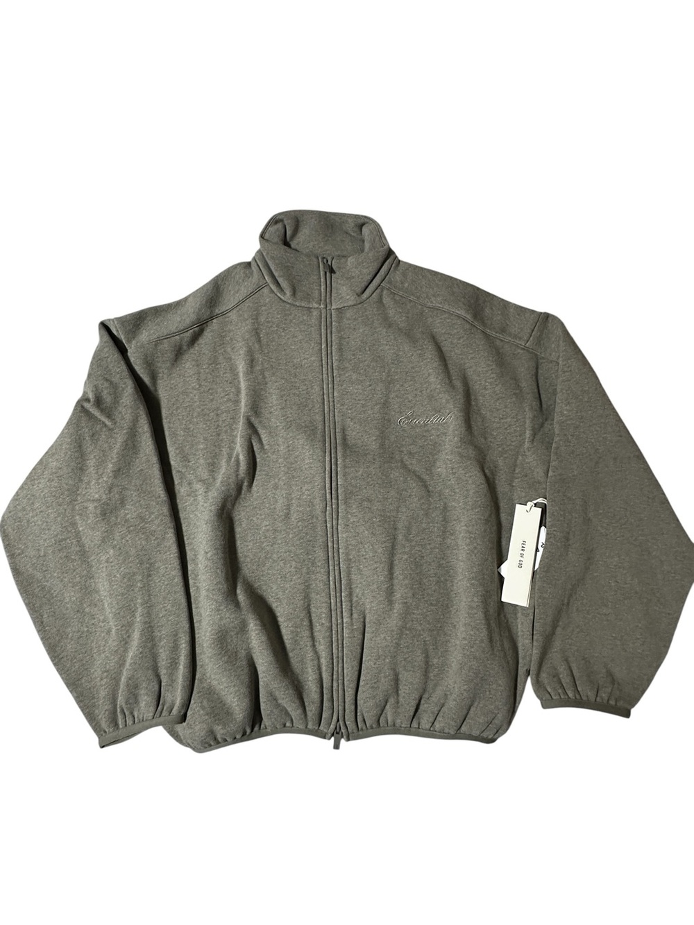 Fear of God Essentials Piping Track Jacket Homestead Heather L NWT